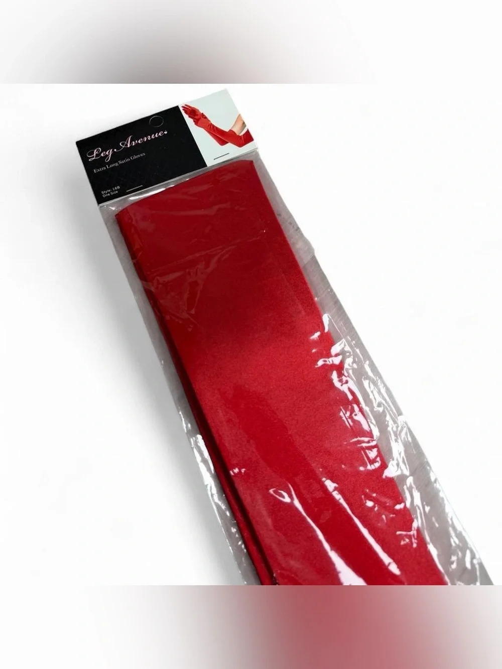 Y2K Deadstock 2000s leg avenue satin red gloves🍓